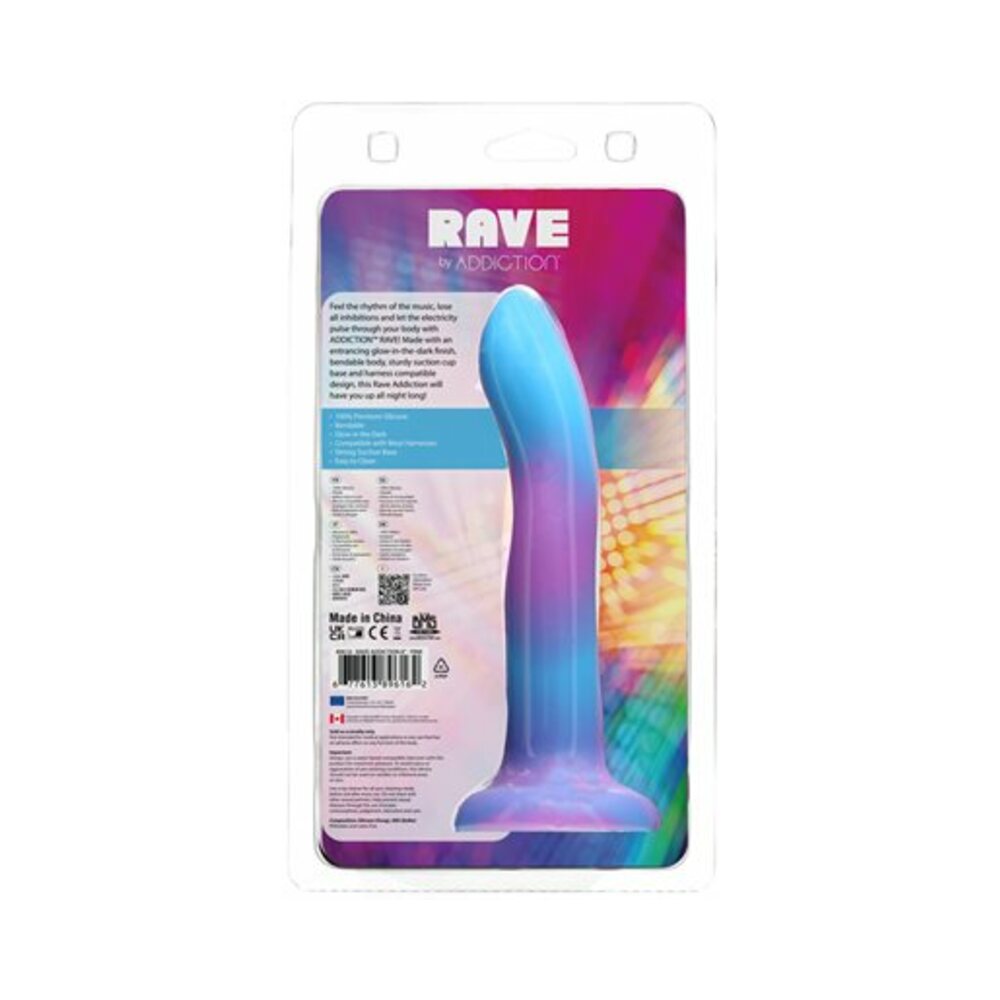 Addiction Rave Dong 8 In. G.i.t.d. Purple