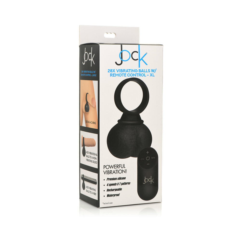 Jock 28X Vibrating Silicone Balls X Large Black