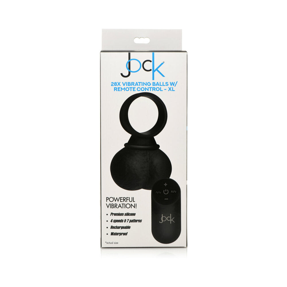 Jock 28X Vibrating Silicone Balls X Large Black