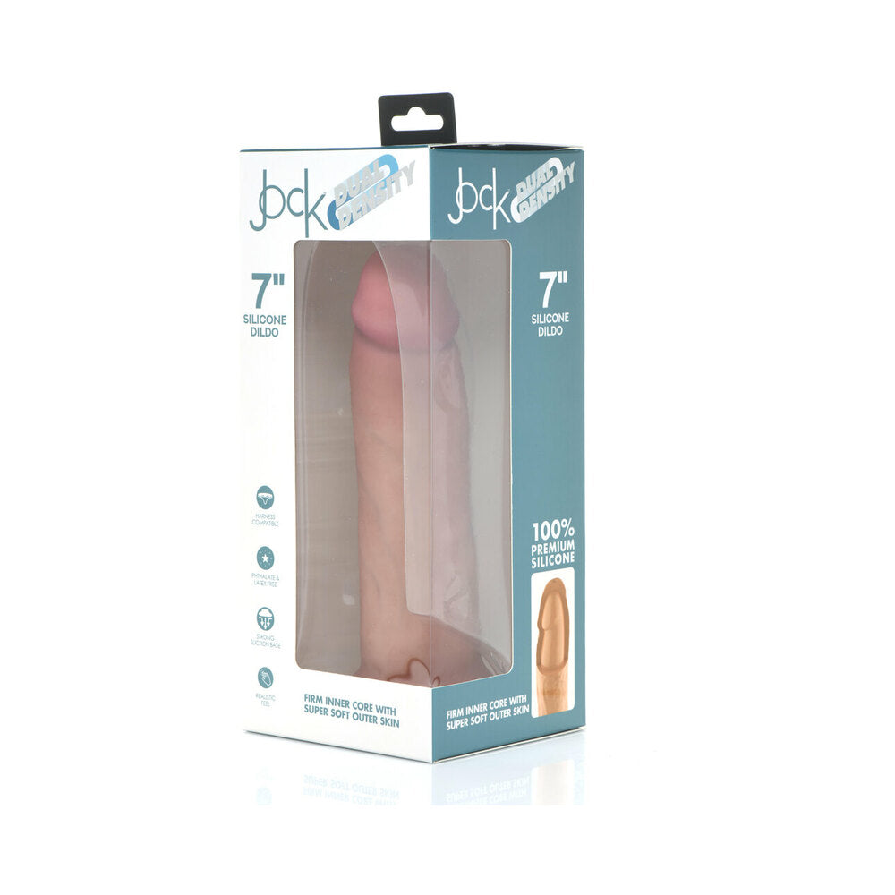 Jock Dual Density Silicone Dildo 7In Light