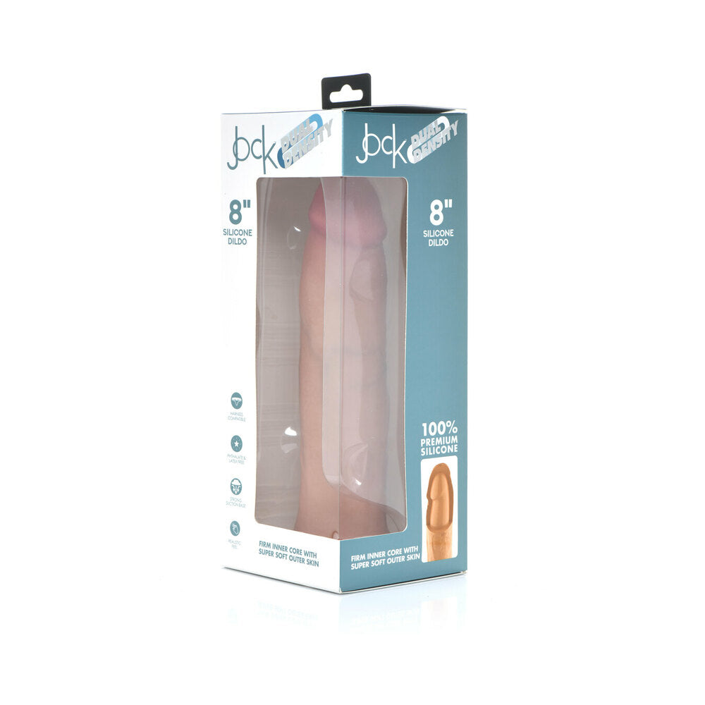 Jock Dual Density Silicone Dildo 8In Light