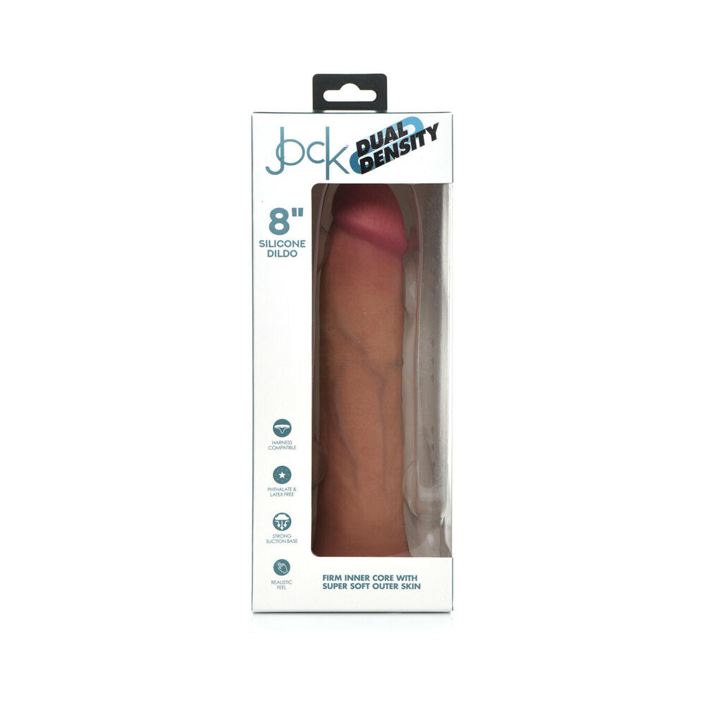 Jock Dual Density Silicone Dildo 8In Light