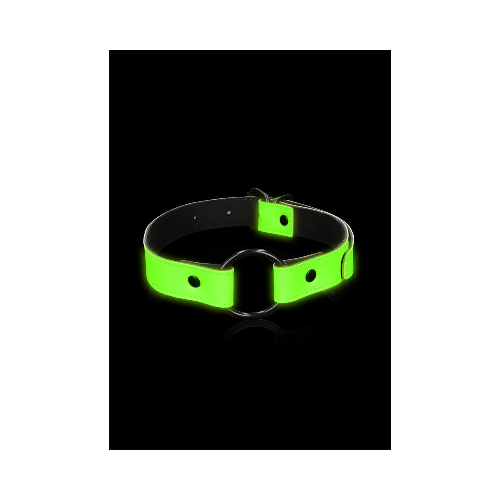 Ouch! Glow O-Ring Gag - Glow In The Dark - Green