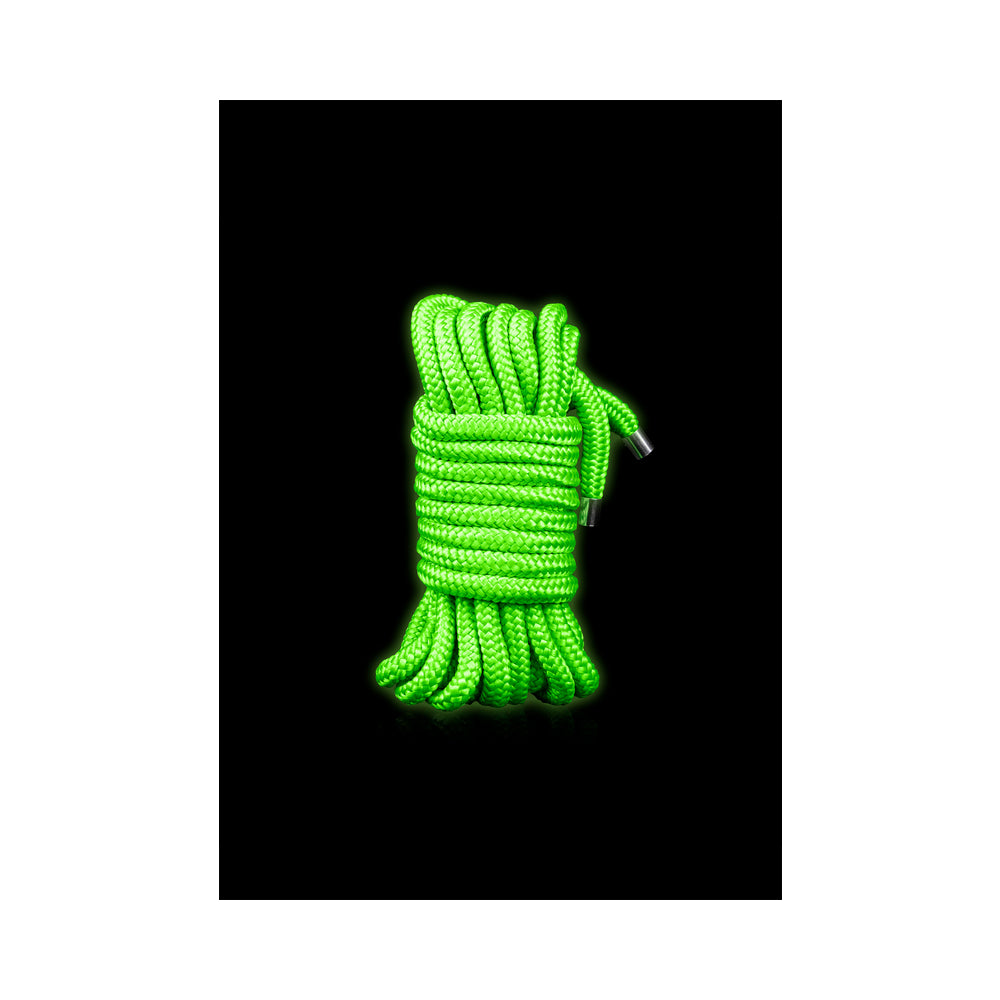 Ouch! Glow Rope - 5 M/16 Strings - Glow In The Dark - Green