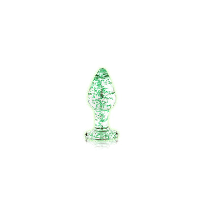 Ouch! Glow Glass Butt Plug - Glow In The Dark - Clear - Medium