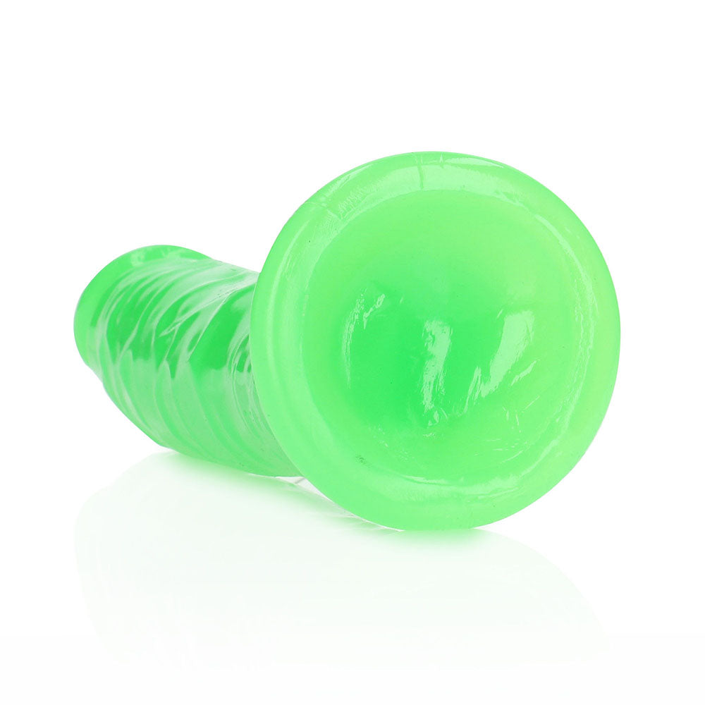 Realrock Glow In The Dark Slim 8 In. Dildo Neon Green