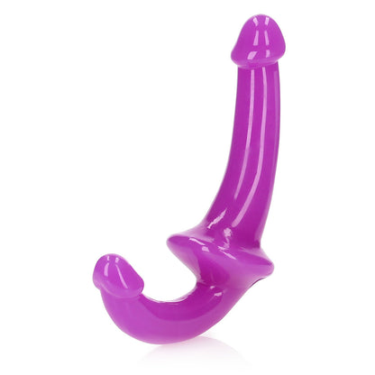 Realrock Glow In The Dark 6 In. Strapless Strap-On Dildo Neon Purple