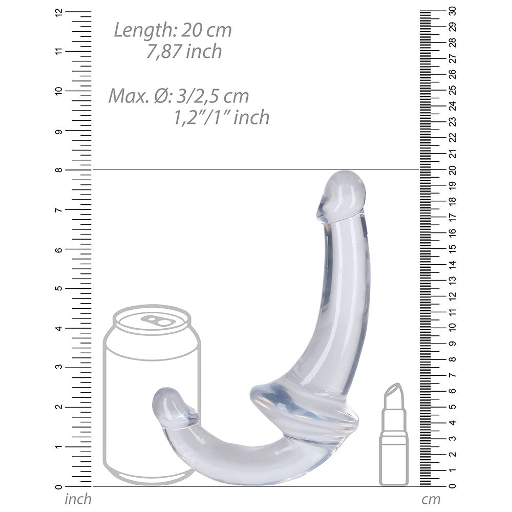 Realrock Crystal Clear 6 In. Strapless Strap-On Dildo Clear