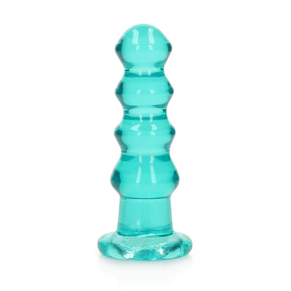 Realrock Crystal Clear Curvy 5.5 In. Dildo/Plug Turquoise