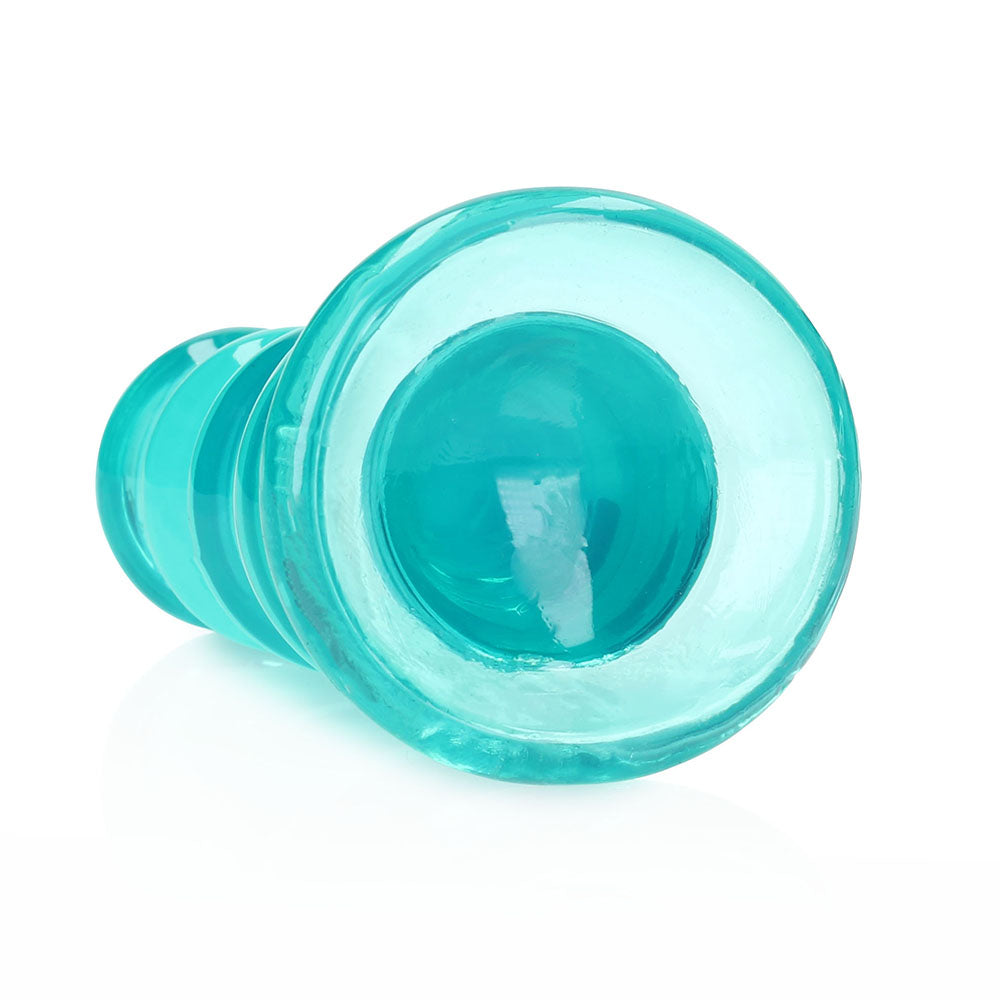 Realrock Crystal Clear Curvy 5.5 In. Dildo/Plug Turquoise