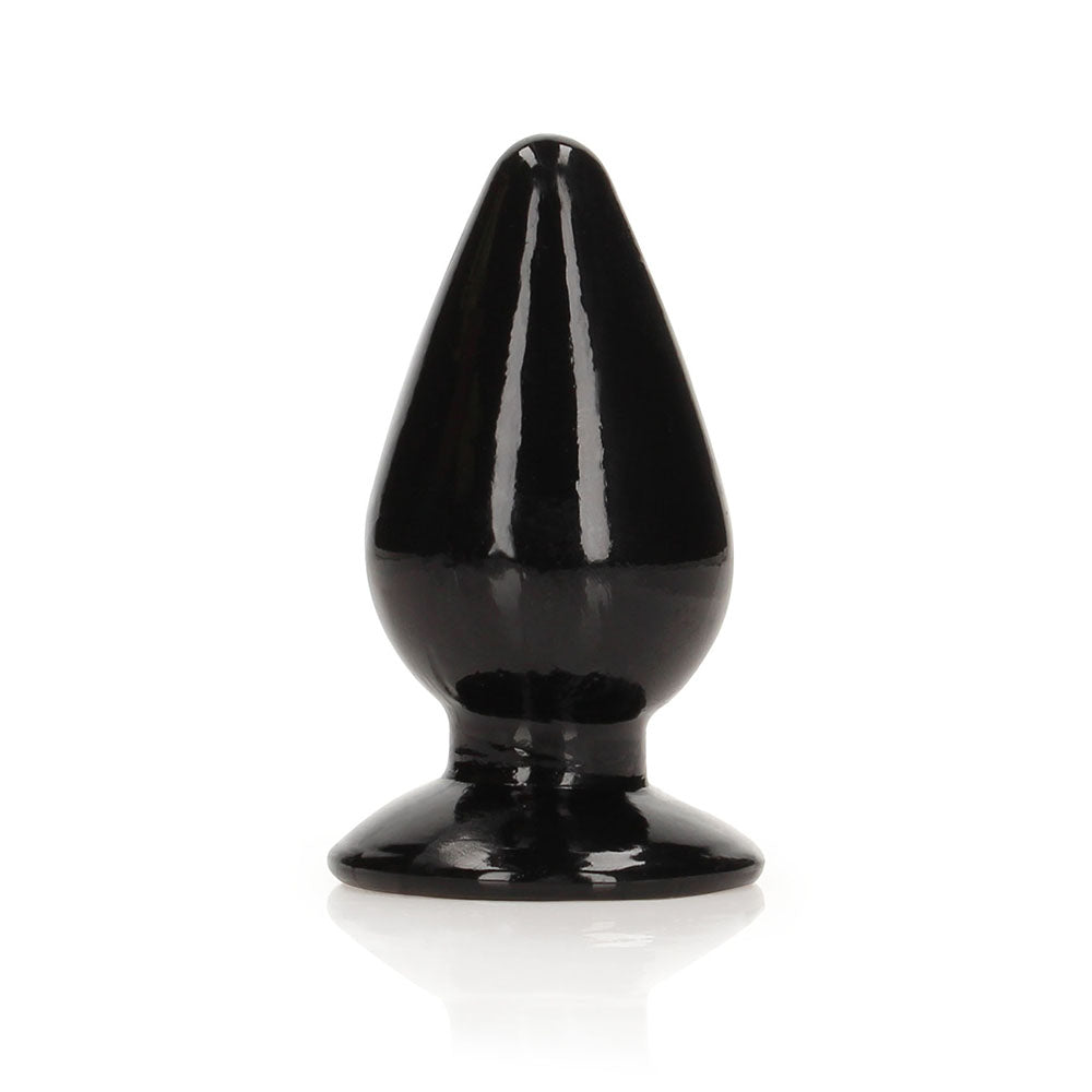 Realrock Crystal Clear 3.5 In. Anal Plug Black