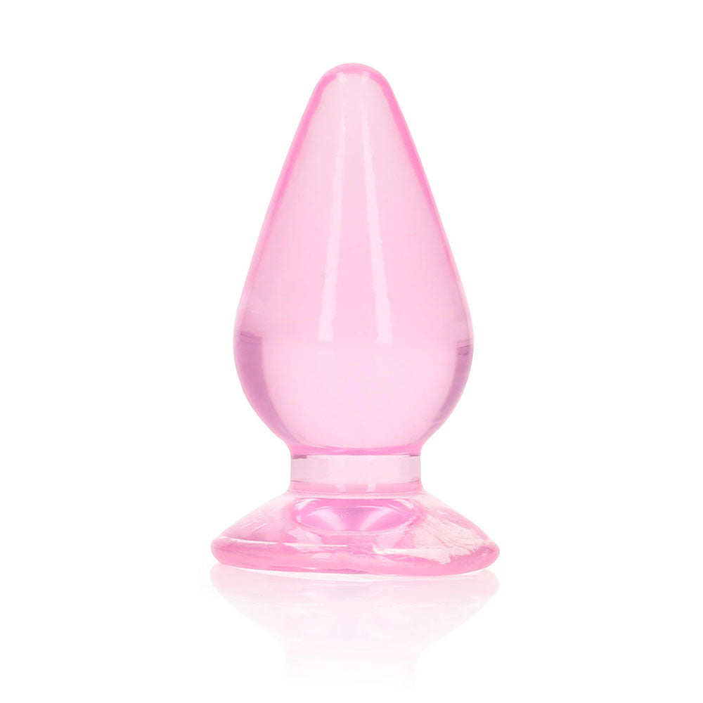 Realrock Crystal Clear 3.5 In. Anal Plug Pink