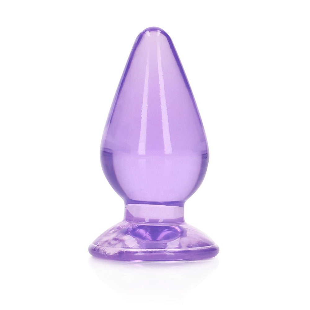 Realrock Crystal Clear 4.5 In. Anal Plug Purple