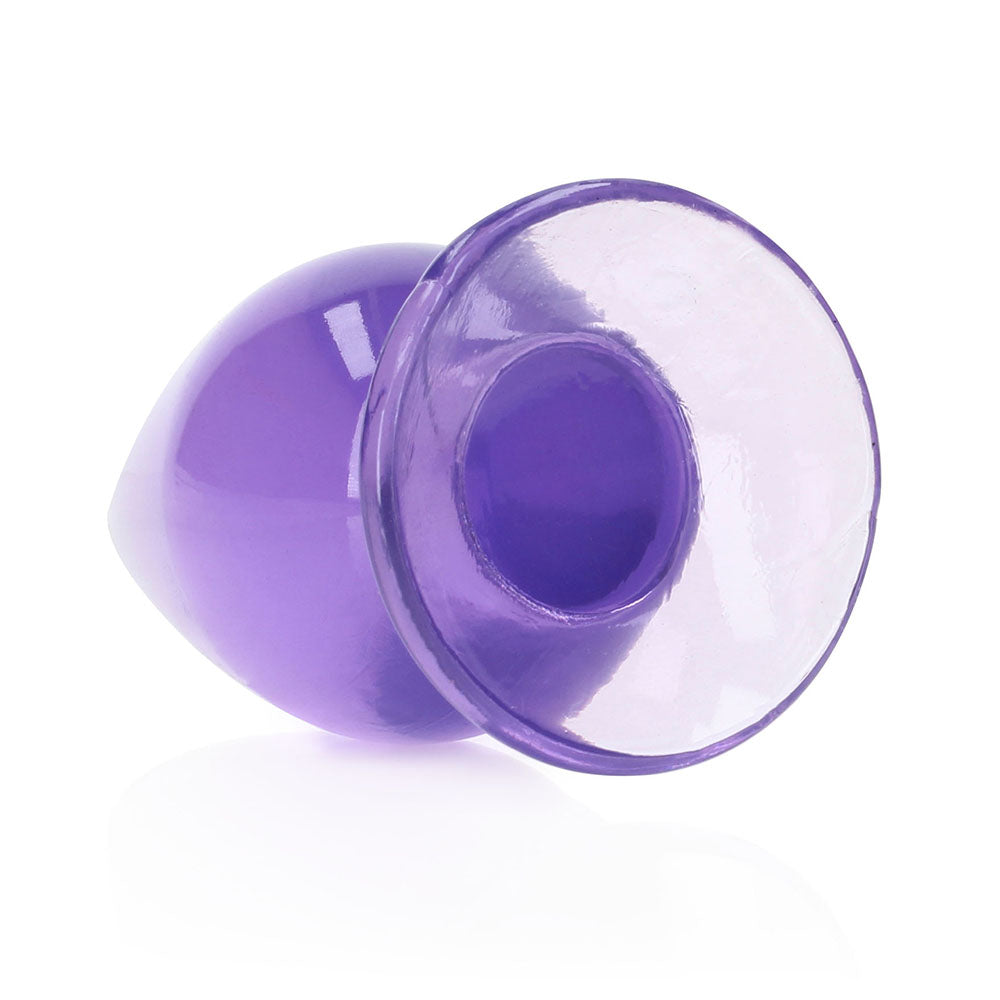 Realrock Crystal Clear 4.5 In. Anal Plug Purple