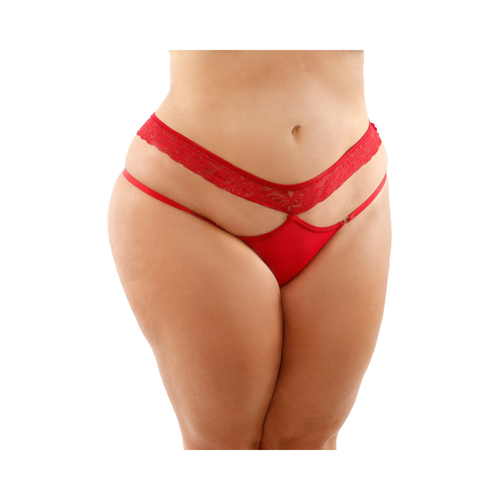 Ren Microfiber Panty With Double-Strap Waistband Red Queen