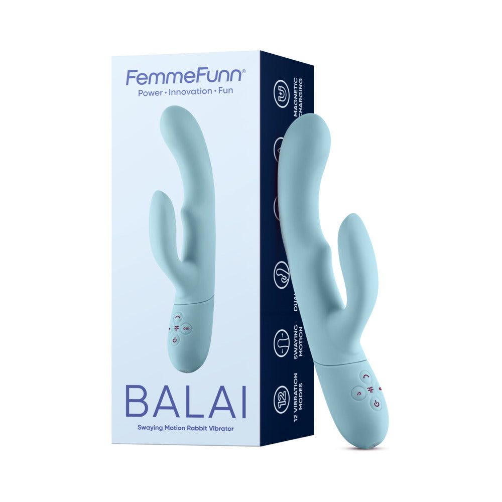 Femmefunn Balai Side To Side Swaying Rabbit - Light Blue