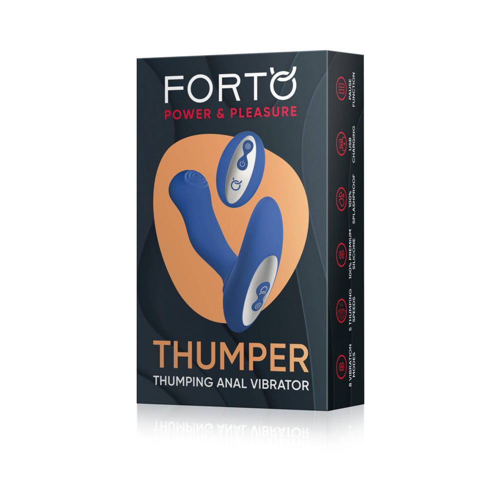 Forto Thumping Anal Vibrator Blue