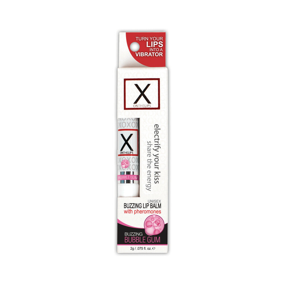 X On The Lips Buzzing Lip Balm With Pheromones Bubble Gum .75 Ounce