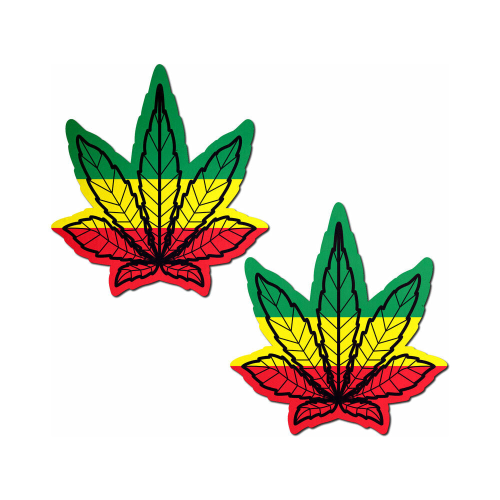 Pastease Marijuana Leaf Rasta Weed Pasties O/S