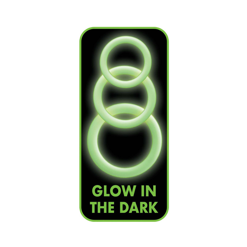 Enhancer Silicone Cockrings - Glow In The Dark Green