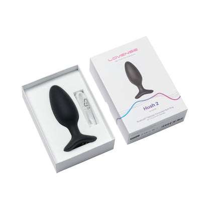 Lovense Hush 2 Bluetooth Remote-Controlled Vibrating Butt Plug M 1.75 In.