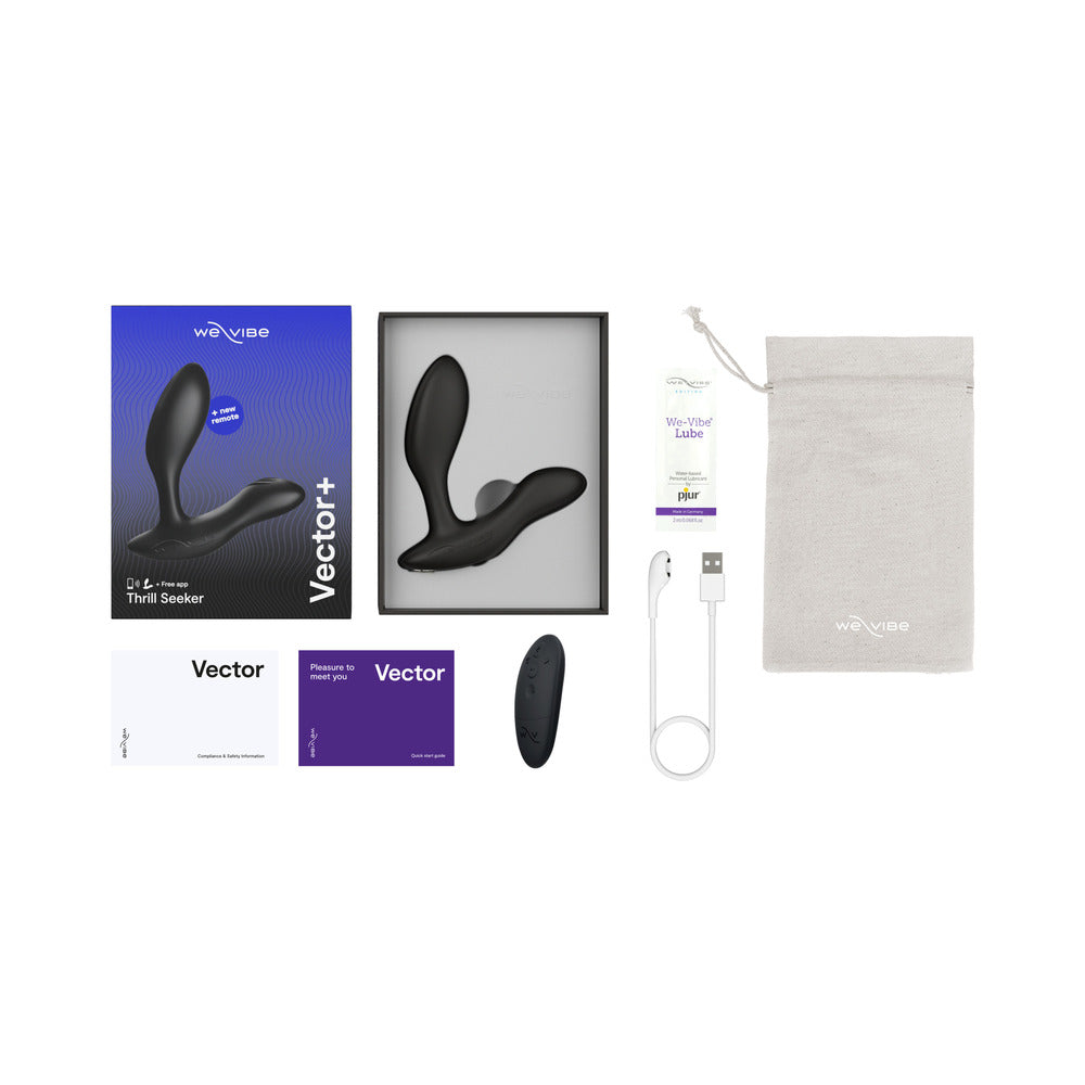 We-Vibe Vector+ Prostate Massager Charcoal Black