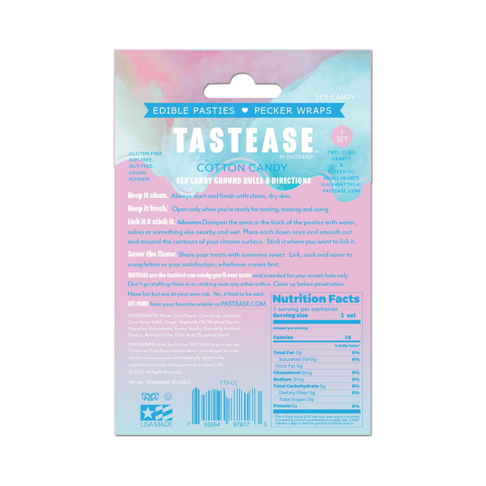 Tastease By Pastease Cotton Candy Edible Pasties &amp; Pecker Wraps