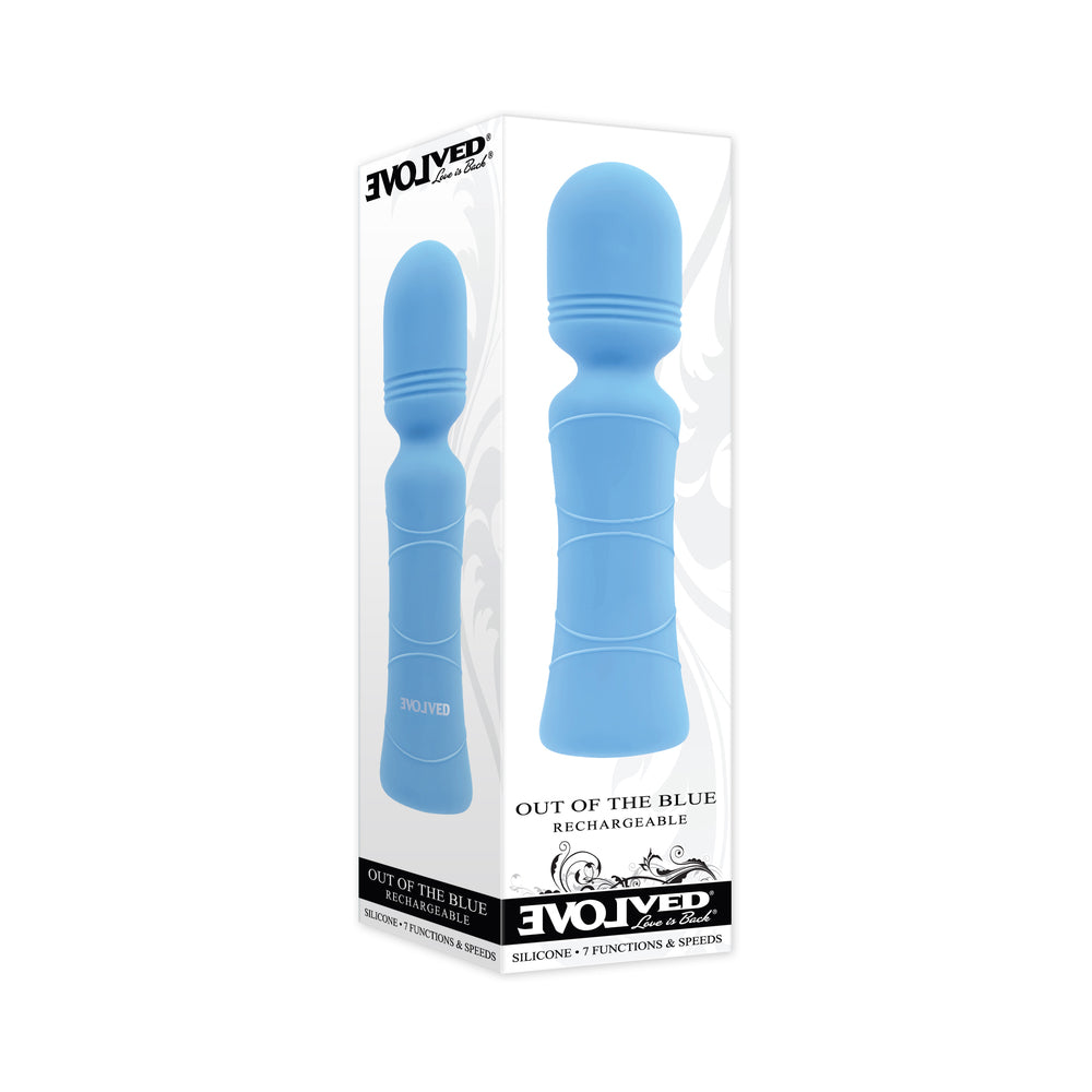 Evolved Out Of The Blue Vibrating Mini Wand - Blue