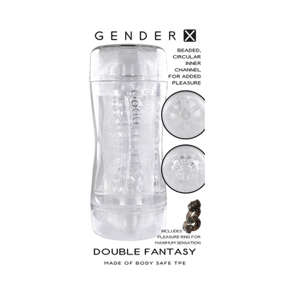 Gender X Double Fantasy Dual-Entry Stroker Clear