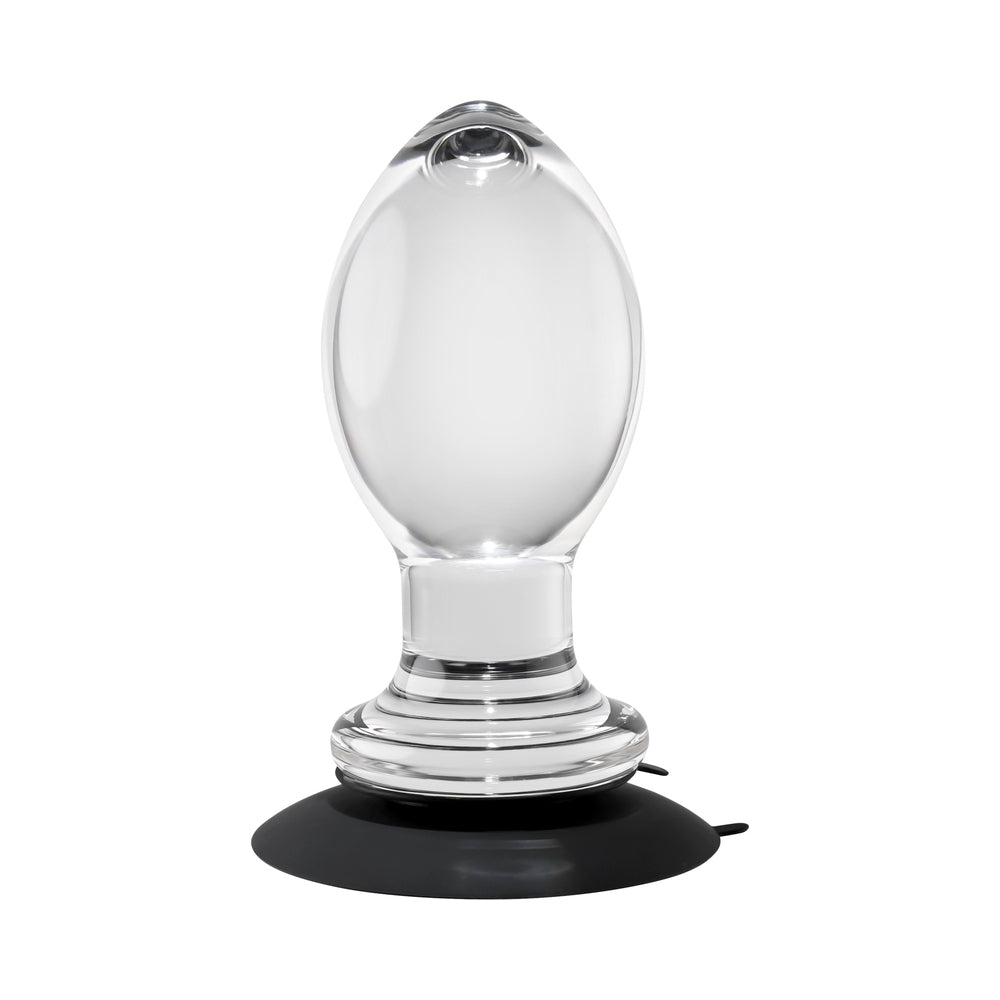 Gender X Crystal Ball Suction Cup Anal Plug Clear