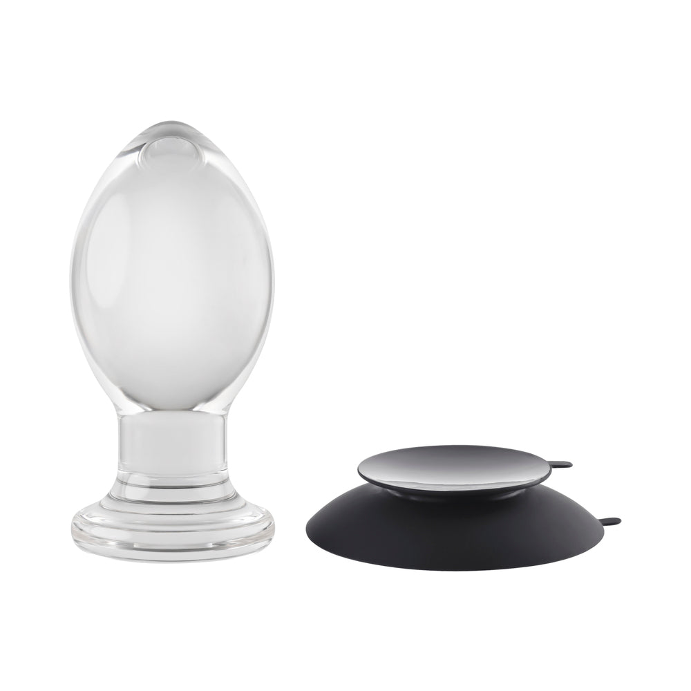 Gender X Crystal Ball Suction Cup Anal Plug Clear