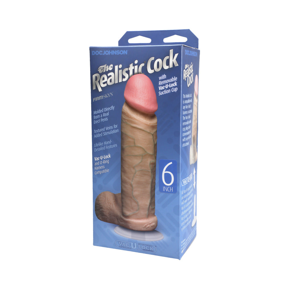 The Realistic Dildo 6 Inch - Beige