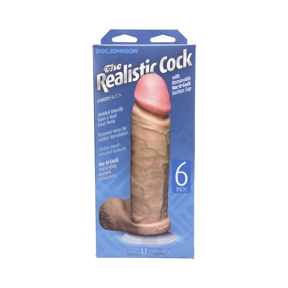 The Realistic Dildo 6 Inch - Beige