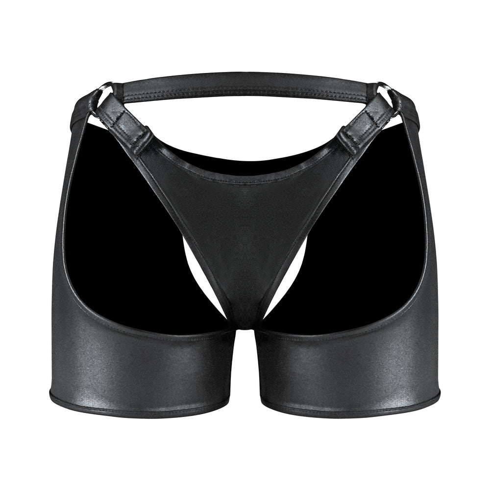 Fetish Poseidon Nylon Spandex Tear Off Cup Thong Short Black L/Lx