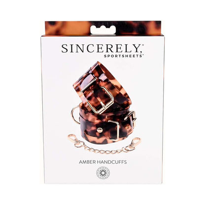 Sincerely, Sportsheets Amber Collection Adjustable Hand Cuffs Tortoiseshell