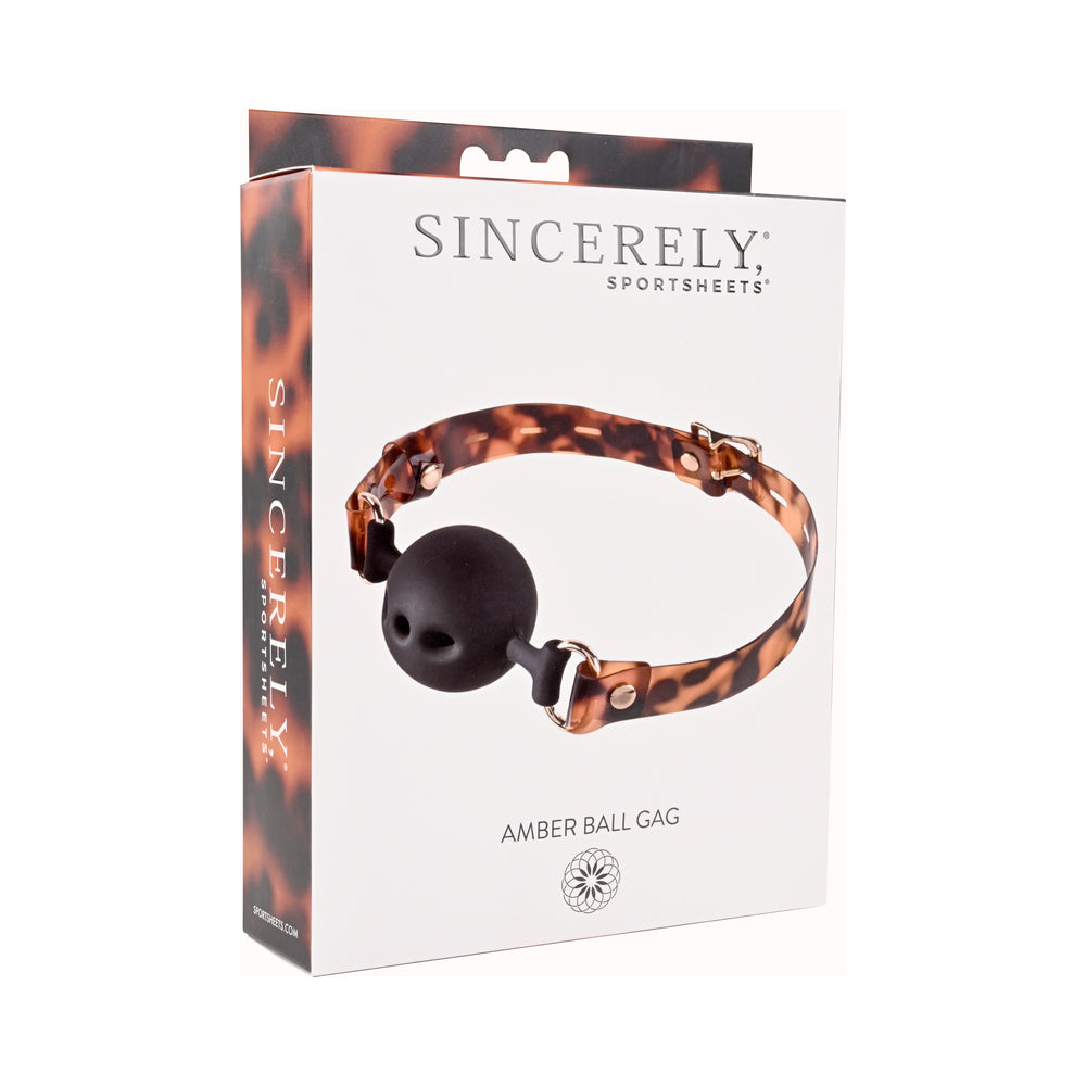 Sincerely, Sportsheets Amber Collection Adjustable Ball Gag Tortoiseshell