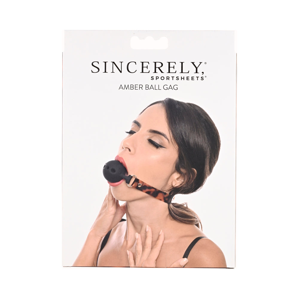 Sincerely, Sportsheets Amber Collection Adjustable Ball Gag Tortoiseshell