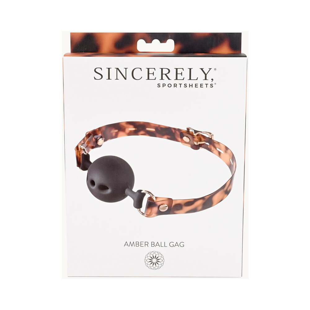 Sincerely, Sportsheets Amber Collection Adjustable Ball Gag Tortoiseshell