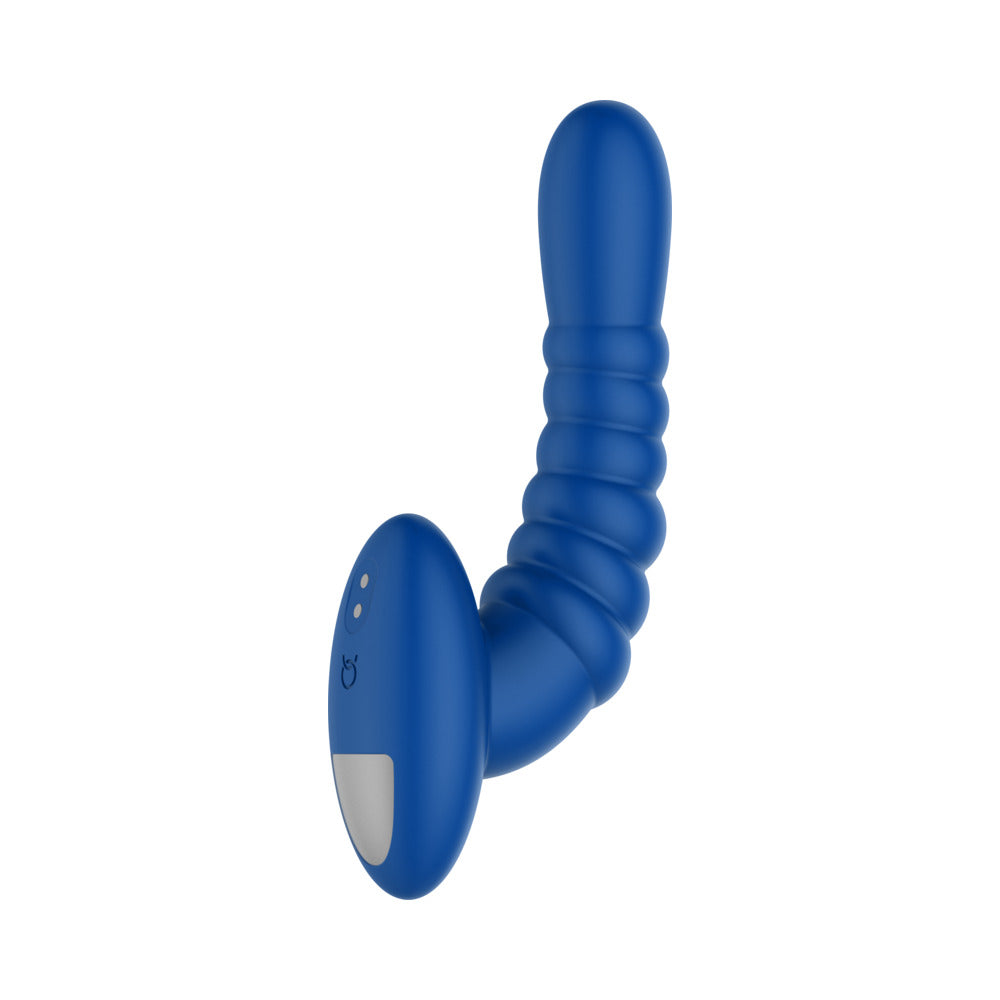 Forto Ribbed Pro Vibrating Massager Blue