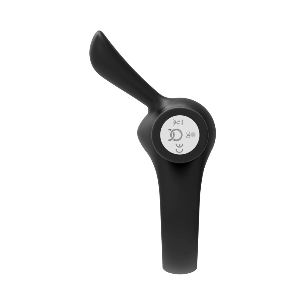 Forto Bunny Vibrating Cockring Black