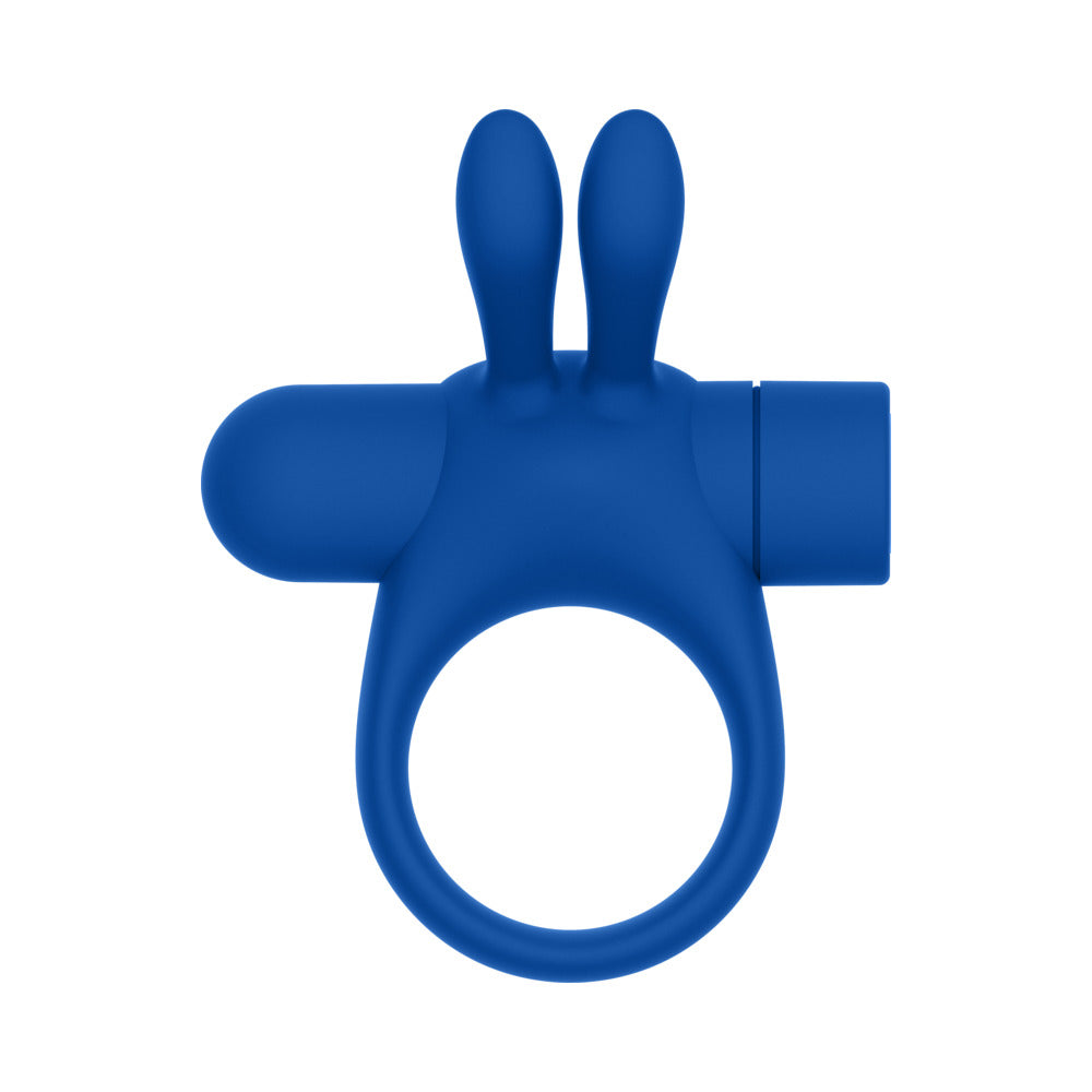 Forto Bunny Vibrating Cockring Blue