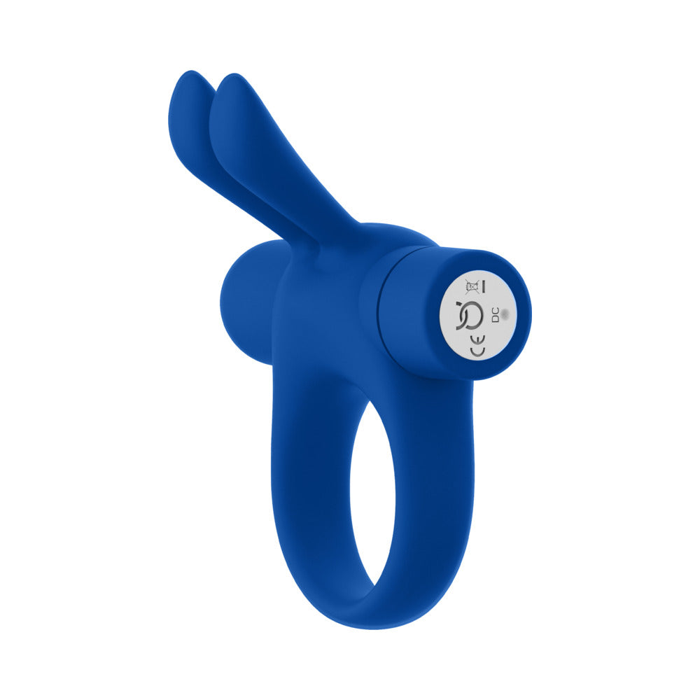 Forto Bunny Vibrating Cockring Blue