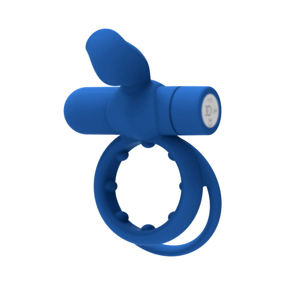 Forto Pointer Vibrating Cockring Blue