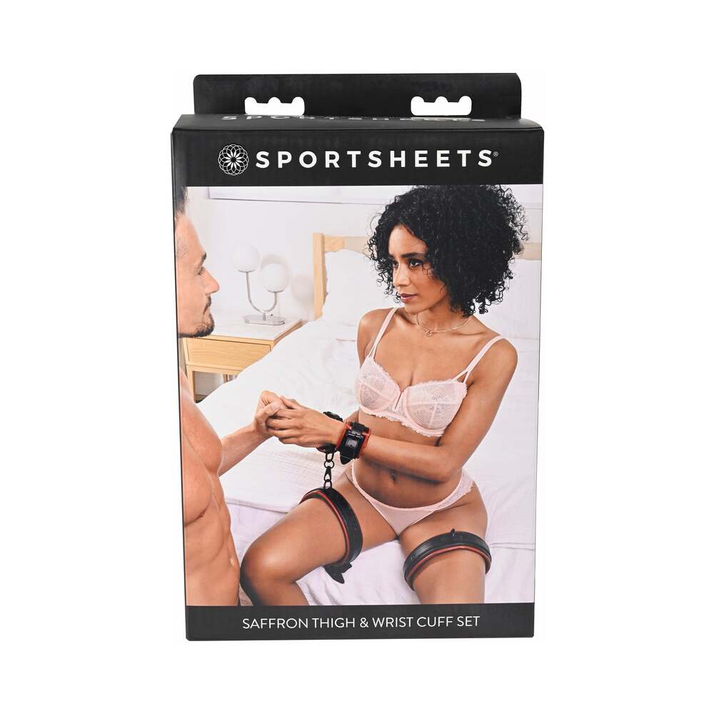 Sportsheets Saffron Adjustable Thigh &amp; Wrist Cuff Set