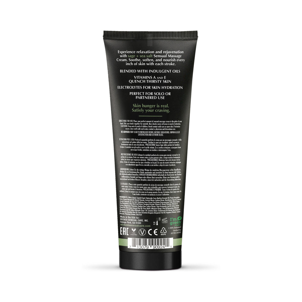 Wicked Sage + Sea Salt Sensual Massage Cream 4 Oz.