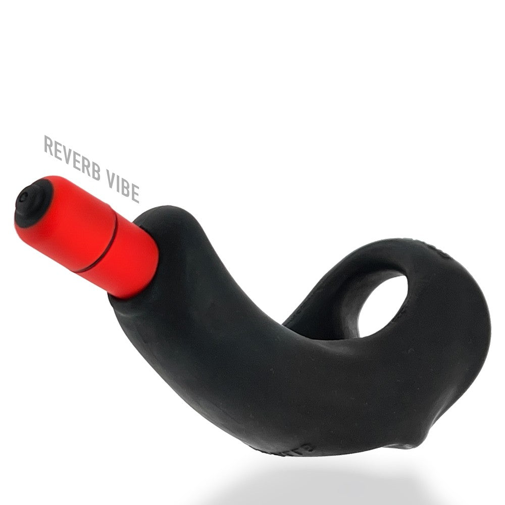 Hunkyjunk Buzzfuck Cock &amp; Ball Sling With Taint Vibrator Tar Ice