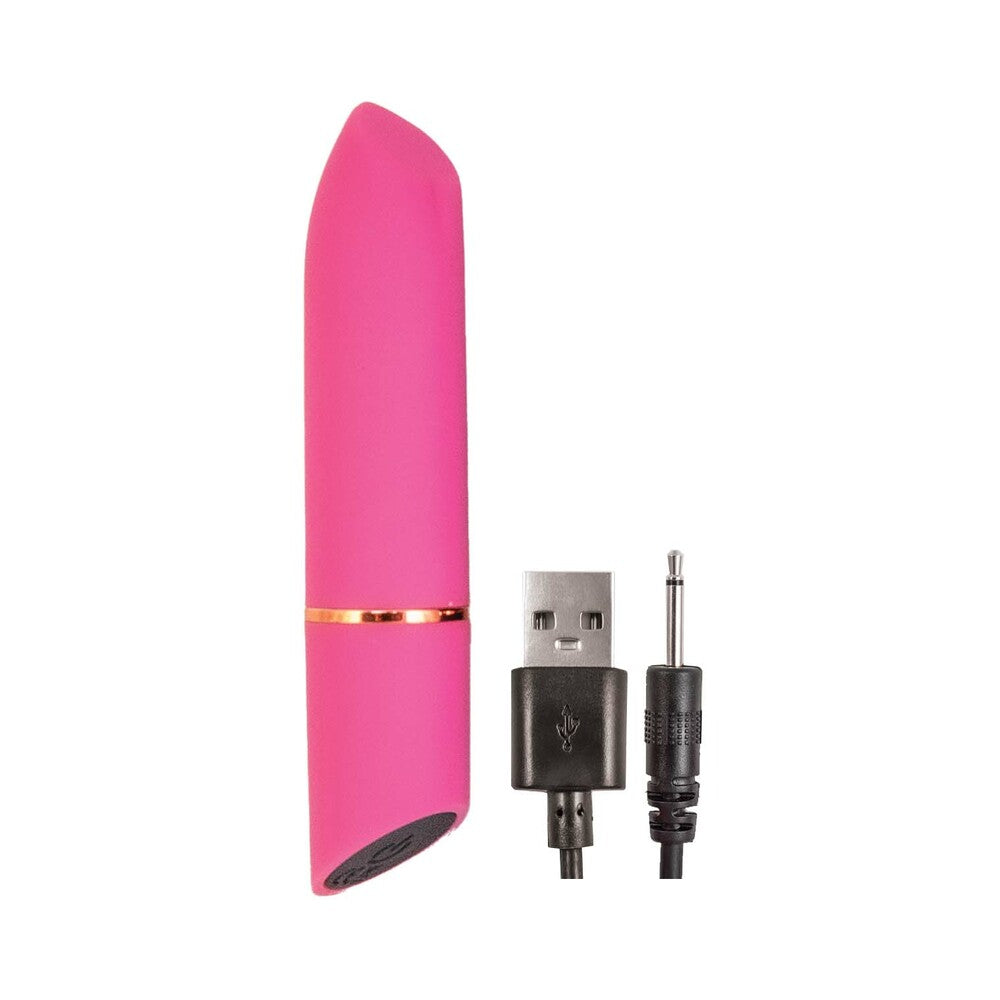 Nasstoys Mystique Vibe Rechargeable Silicone Bullet Vibrator Pink