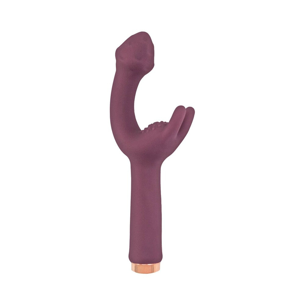 Nasstoys Mystique G-Spot Rechargeable Silicone Dual Stimulation Vibrator Eggplant