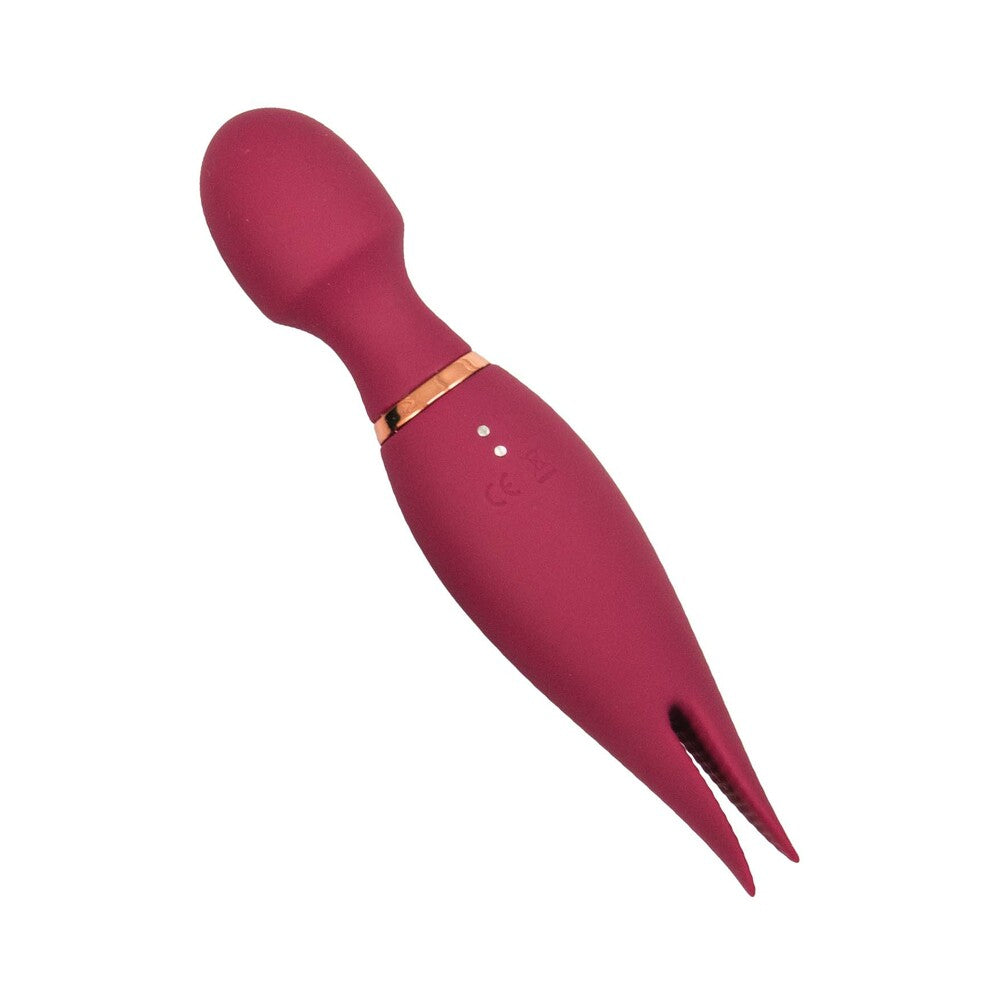 Nasstoys Mystique Magic Vibe Rechargeable Dual Ended Silicone Wand Vibrator Eggplant