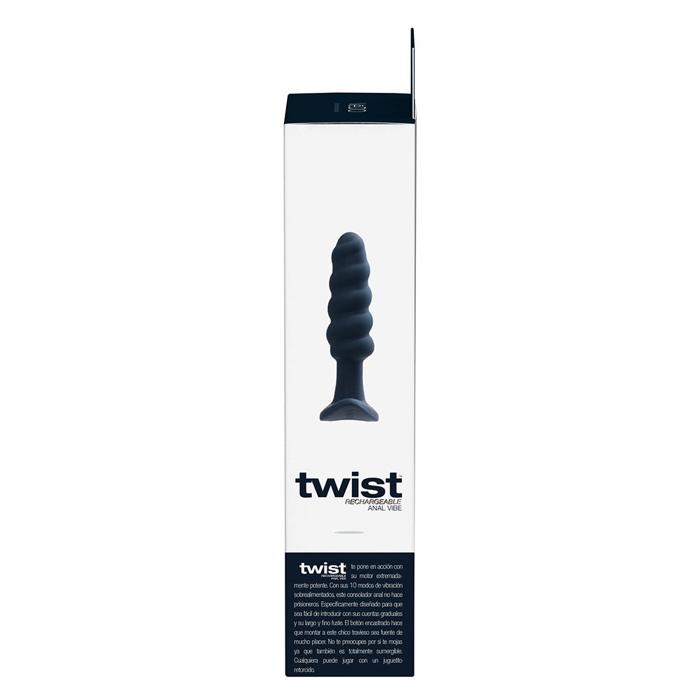 Vedo Twist Rechargeable Silicone Vibrating Anal Plug Black